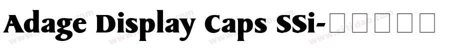 Adage Display Caps SSi字体转换